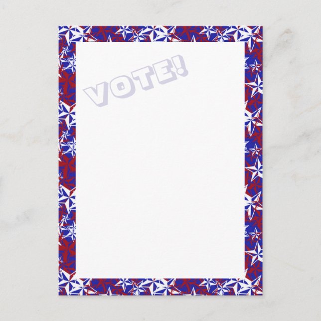 Carte postale VOTE Patriot Stars (Devant)