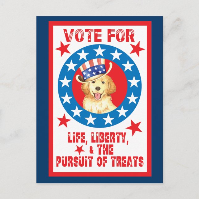 Carte Postale Vote pour Golden (Devant)