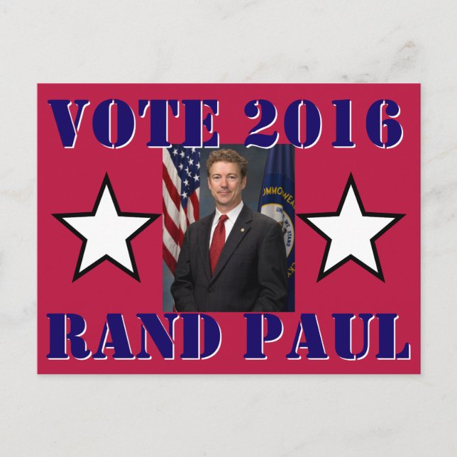 CARTE POSTALE VOTE RAND PAUL 2016 (Devant)