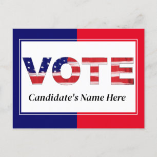 Carte Postale Vote Rouge/Bleu