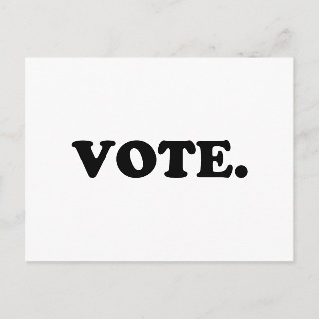 Carte Postale "Voter" noir blanc (Devant)