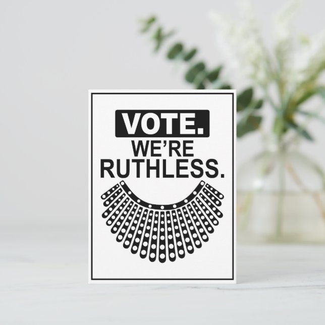 Carte Postale Voter Nous sommes impitoyables RBG, dissidence Col (Debout devant)