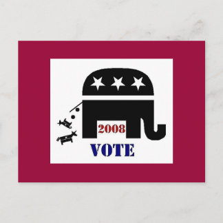 CARTE POSTALE VOTER REPUBLICAN EN 2008 POSTCARD