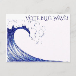 Carte Postale Votez Blue Wave ! -Carte postale