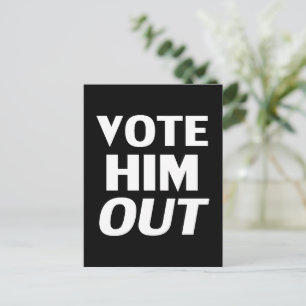 Carte Postale Votez-le pour la typographie moderne noire et blan