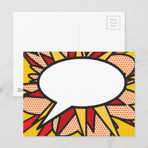 Carte Postale Votre bulle de dialogue amusante rétro bande dessi