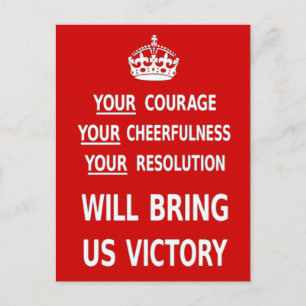 Carte Postale Votre Courage Nous Apportera La Victoire. Meilleur