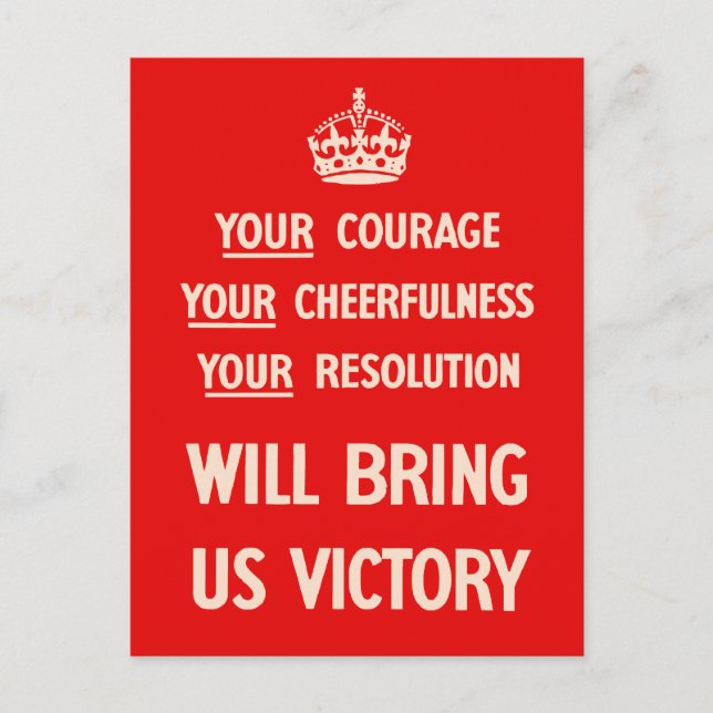 Carte Postale Votre Courage Votre Gentillesse Votre Résolution (Devant)