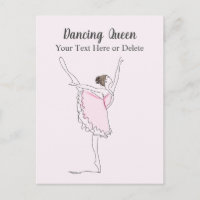 Votre Danseur de ballet rose vierge de texte et de