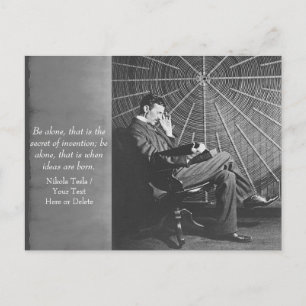 Carte Postale Votre devis d'inventeur de texte/de couleur Nikola