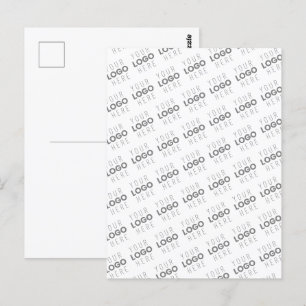 Carte Postale Votre image/logo éclairé automatiquement + Motif