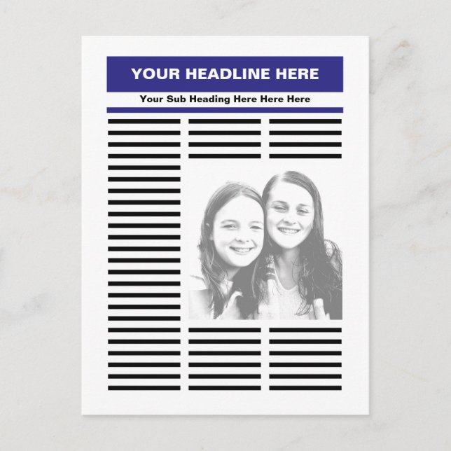 Carte Postale Votre journal (Devant)