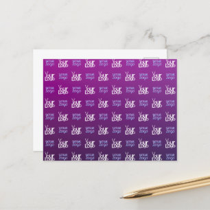 Carte Postale Votre logo   2 Images téléchargées ou logos profes
