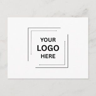 Carte Postale Votre logo   Entreprise Moderne Professionnel