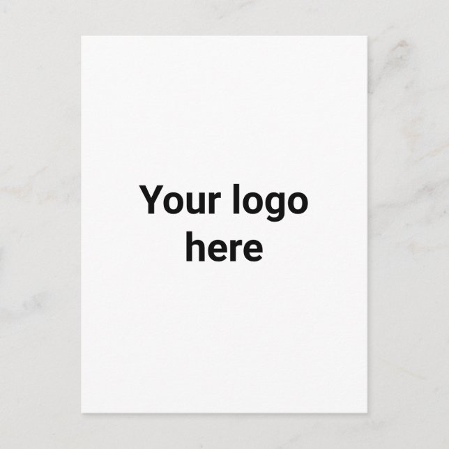 Carte Postale votre logo ici simple minimaliste classique  (Devant)