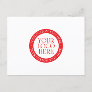 Carte Postale Votre logo ou autre image   Noël blanc et rouge