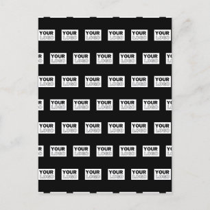 Carte Postale Votre logo ou design   Fond de couleur modifiable 