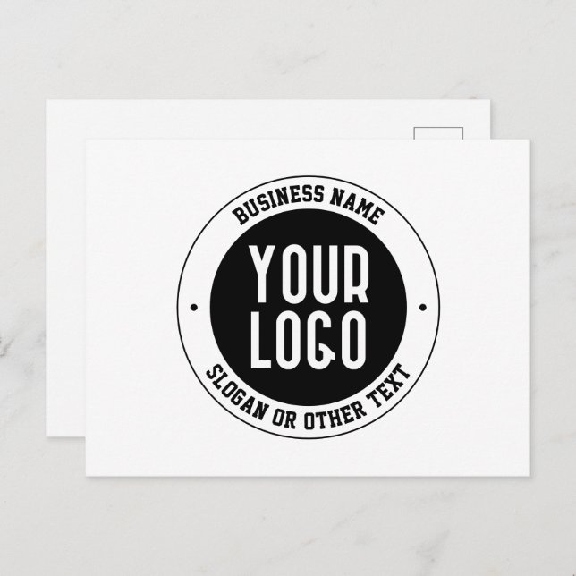 Carte Postale Votre logo ou votre conception d'entreprise | Text (Devant / Derrière)