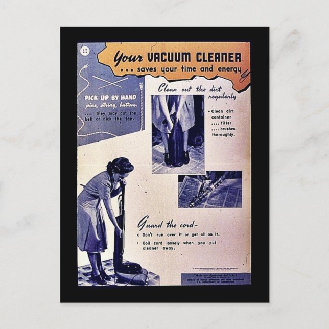 Carte Postale Votre Nettoyeur De Vacuum (Devant)
