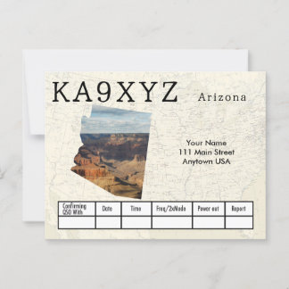Carte Postale Votre photo Arizona Formé Coupe QSL personnalisée