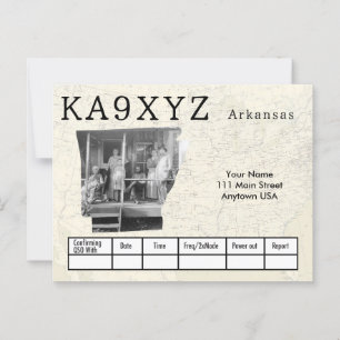 Carte Postale Votre photo Arkansas façonné découpe QSL personnal