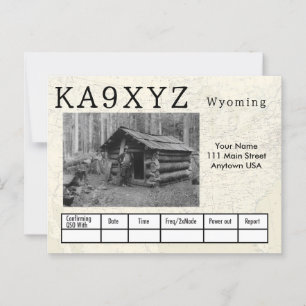 Carte Postale Votre photo Wyoming Formé Découpe QSL personnalisé