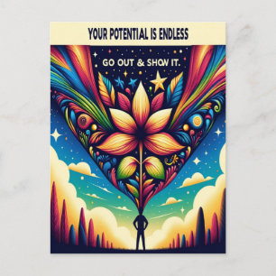 Carte Postale Votre potentiel est sans fin sortez et montrez-le