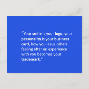 CARTE POSTALE VOTRE SOURIRE EST VOTRE LOGO DEVIS MOTIVATIONNELS 