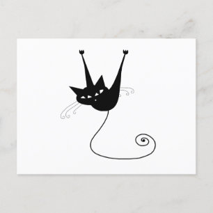 Carte Postale Votre texte - Black Cat Caractère Pose 10 Poster