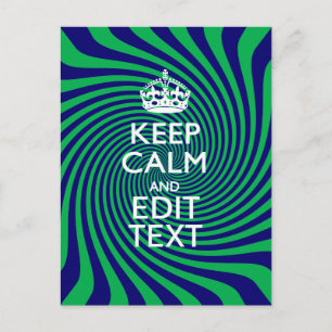 Carte Postale Votre texte Conserver le calme sur un graphique to