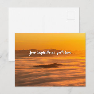 Carte Postale Votre texte personnalisé lever de soleil au-dessus