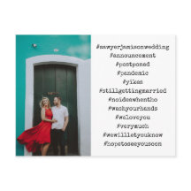 Votre Top 12 des hashtags Photo Mariage postpondu