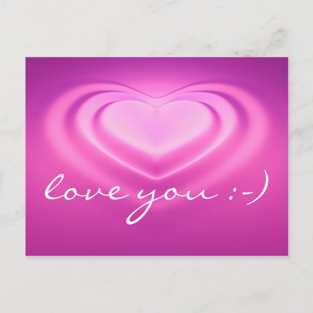 Carte Postale vous aimer : -) (Devant)