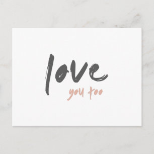 Carte Postale Vous aimez aussi Citation rose mignon minimalist
