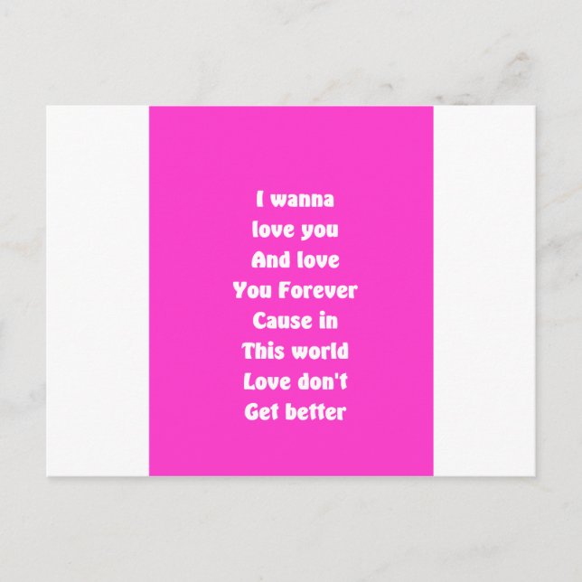 Carte Postale Vous aimez pour toujours (Devant)