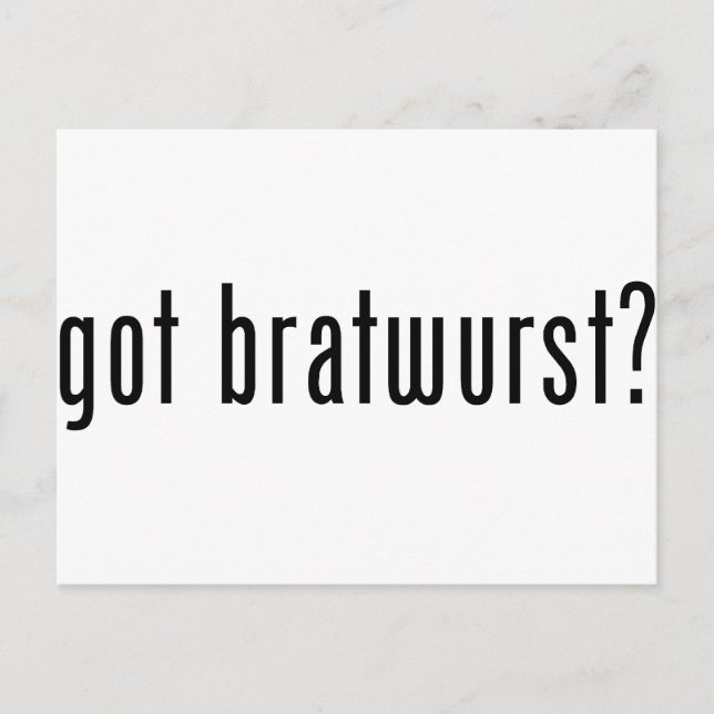 Carte Postale vous avez bratwurst ? (Devant)