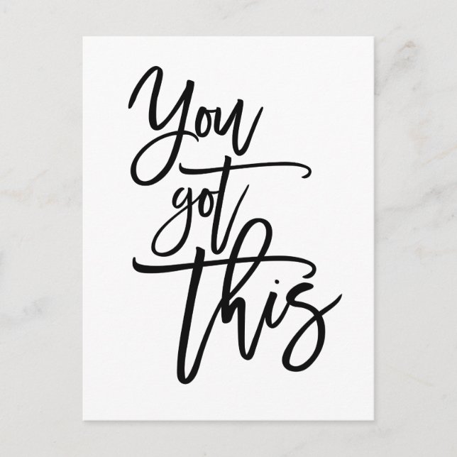 Carte Postale Vous Avez Ce Citation Motivationnelle Script Noir (Devant)