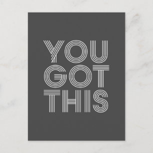 Carte Postale Vous Avez Cette Citation Inspirante Retro Black Wh