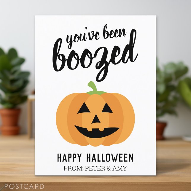 Carte Postale Vous avez été boosté - Citrouille Halloween Party (Custom Postcard)