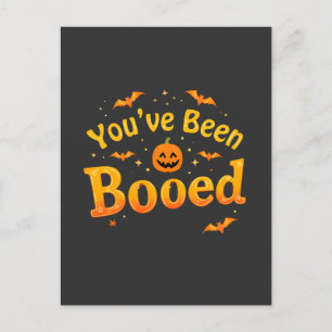 Carte Postale Vous avez été hué Citrouille Éffrayant Halloween
