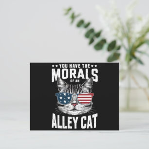 Carte Postale Vous avez la morale d'un chat de ruelle Blague drô