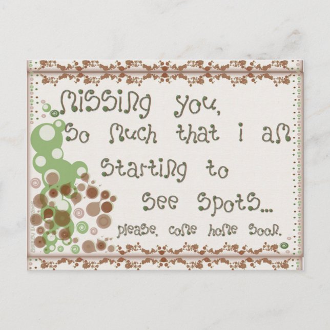 Carte Postale Vous avez manqué (Devant)