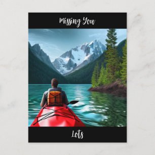 Carte Postale Vous avez manqué   Garder le contact Thème Kayakin