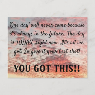 Carte Postale VOUS AVEZ OBTENU CETTE Citation Motivationnelle Sk