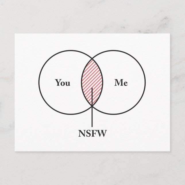 Carte Postale Vous et moi NSFW Diagramme Venn (Devant)