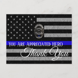 CARTE POSTALE VOUS ÊTES APPRÉCIÉS MERCI DE SOUTENIR LA POLICE