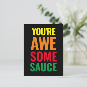 Carte Postale Vous êtes Awesomesauce ! Journée mondiale de la co