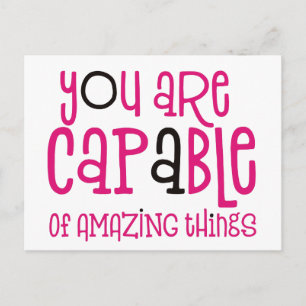 Carte Postale Vous êtes capable de choses Extraordinaires Positi