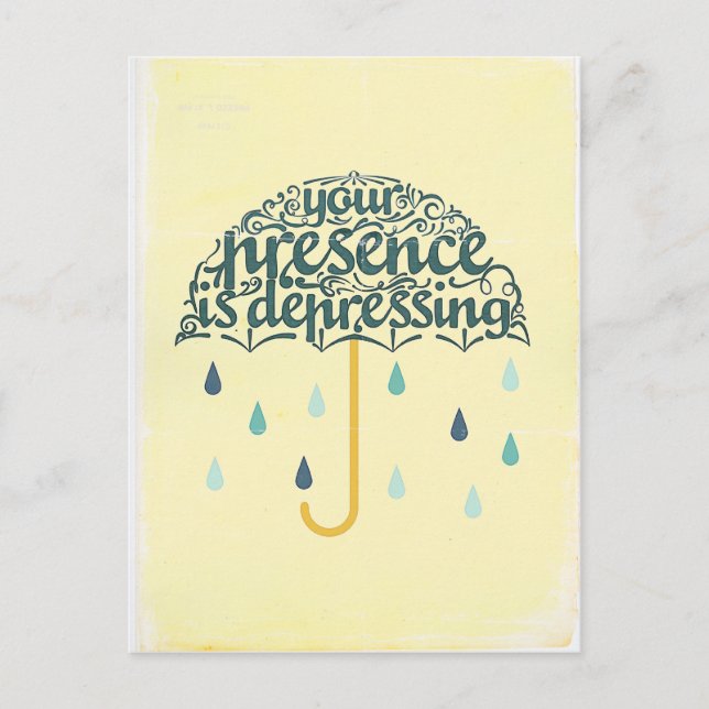 Carte Postale Vous êtes déprimant (Devant)