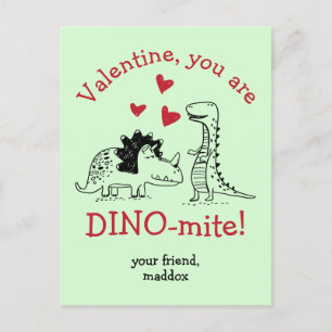 Carte Postale Vous êtes Dino-mite Dinosaur Valentine Postcard